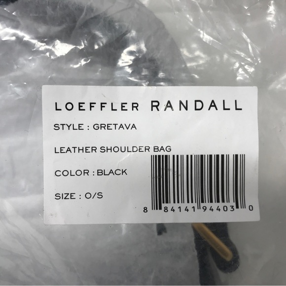 Loeffler Randall Greta Leather Shoulder Bag, Size M - Black/Gold Women's - Picture 4 of 16